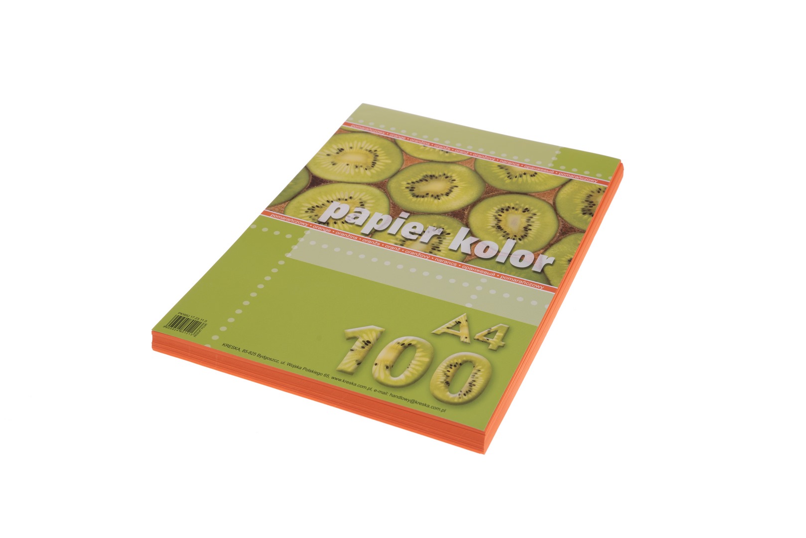 Papier ksero A4/ 80g (100) pomarańczowy  Kreska